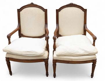 Pair High Style French Antique Armchairs
