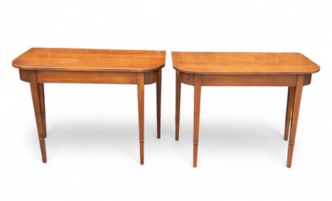 Pair of 19th C. D End Servers (2 Pc.)