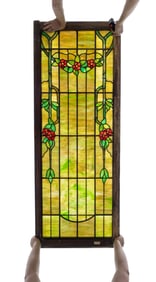 Large Stained Glass Panel in Frame