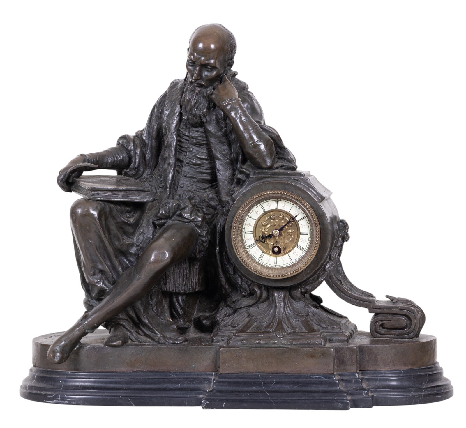 Bronze Figural Clock, J.J. Salmson (Fr. 1823-1902) (1 of 13)