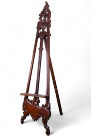 Large Carved Hardwood Easel