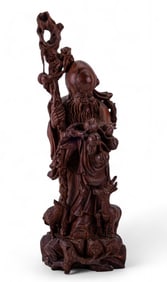 Shou Xing Wood Carved Statue