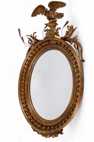Antique Eagle and Ball Top Mirror