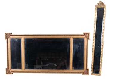 Gold Painted Wood Framed Mirrors