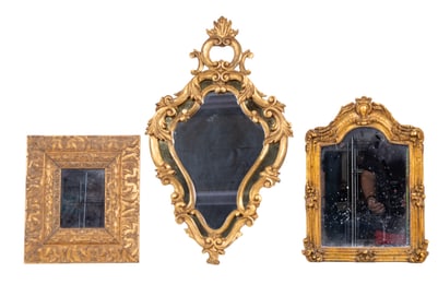 Contemporary Gilt Wood Accent Mirrors