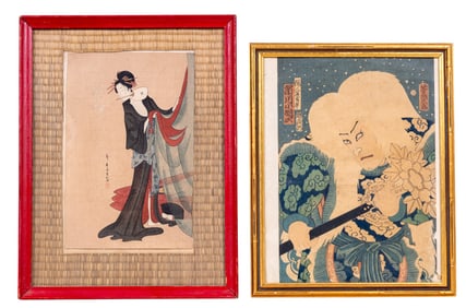 19th C Japanese Ukiyo-e Block Prints (2)