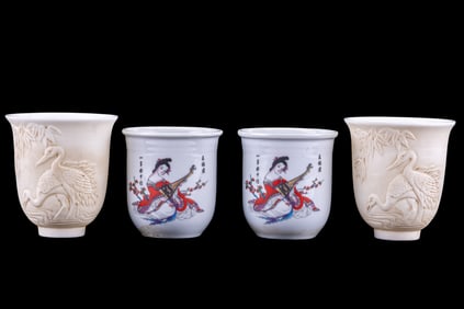 Chinese Porcelain Tea Cups (4)