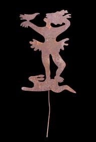 Large Cut Steel Figural Decoration