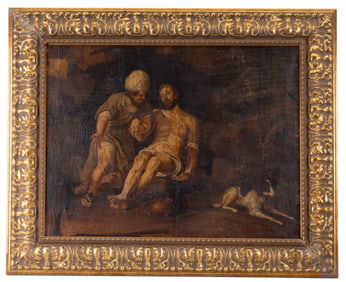 Antique European School Mocking of Christ, Oil
