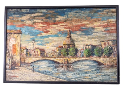 Lefevre Signed Pallet Knife Impasto Landscape