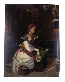 After Jean Victor Schnetz, 19th C. Oil on Board
