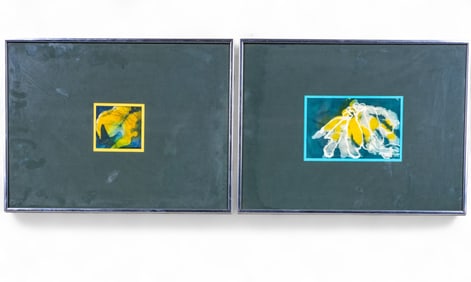 Signed Framed Batik w/ Partner by Unknown Artist