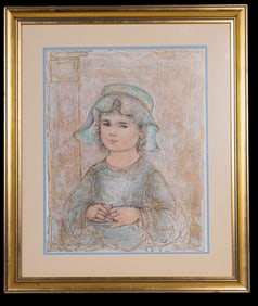 Edna Hibel Pencil Signed Color Lithograph
