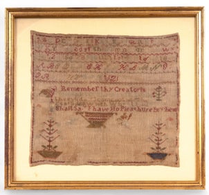19th C. Framed Sampler