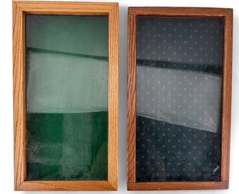 Wood Display Cases w/ Glass Doors