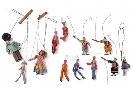 Vintage Mexican Marionnette Grouping (11 Pc.)