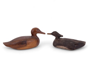 Duck Decoys (2) Antique and Vintage Teak