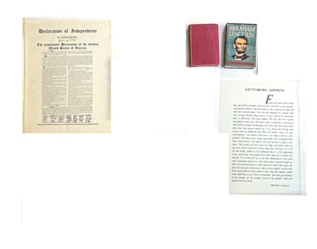Author Signed Lincoln Book, B. Franklin Book, More