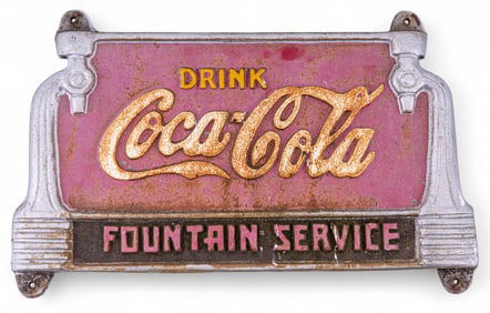 Vintage Cast Iron Coca-Cola Plaque