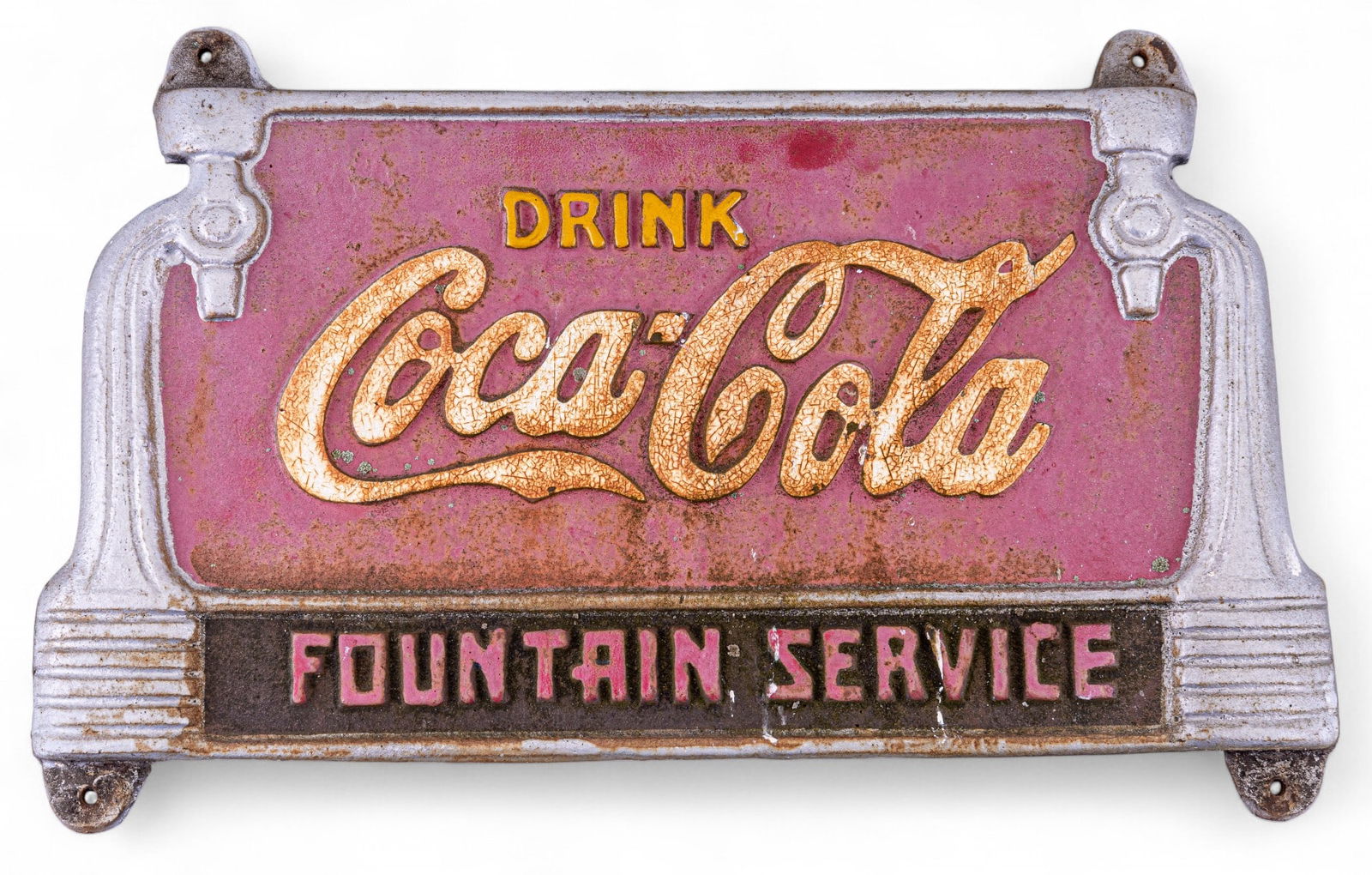 Vintage Cast Iron Coca-Cola Plaque (1 of 5)