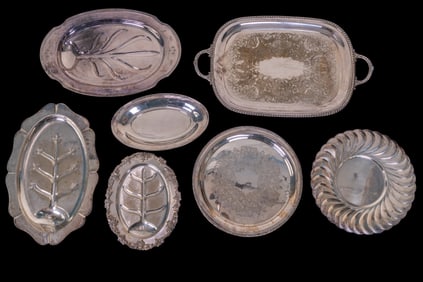Silver Plate Platters and Tray