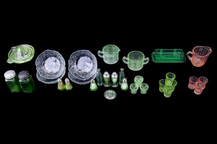 Uranium and Depression Glass Service Accessories