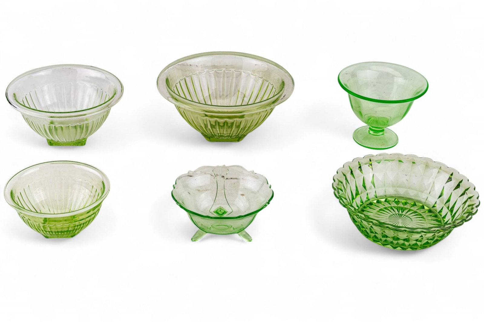 Vintage Uranium Glass Bowls (1 of 7)