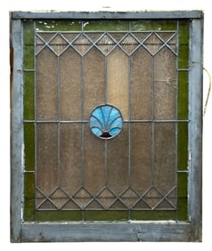19th C Leaded Glass Stained Glass Window