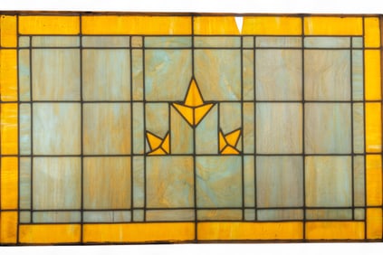 Leaded Colored Slag Glass Window