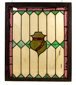 19th C Leaded Stained Glass Window
