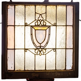 19th C Slag Glass Window
