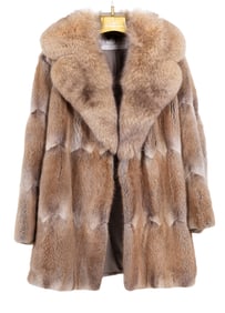 Rabbit Fox Fur Coat by Flemington
