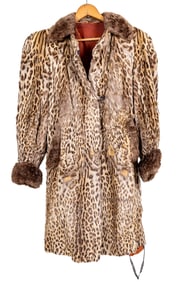Vintage Animal Print Fur Coat