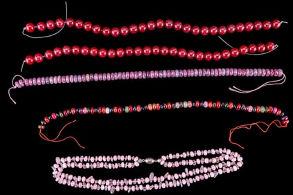 Pink Quartz Necklace + Vintage Strands