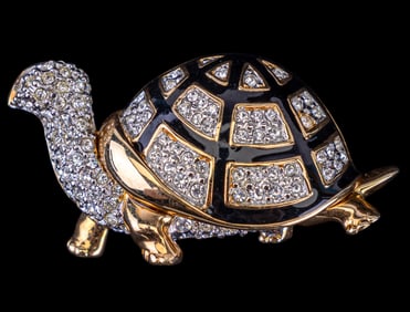 Swarovski Designer Turtle Brooch