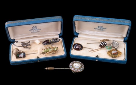 Antique + Vintage Sterling Stick Pins