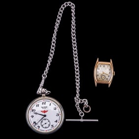 Marathon Pocket Watch and Vintage Bulova