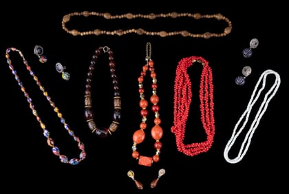 Colorful Beaded Necklaces and Earrings