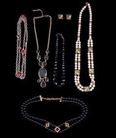 Long Costume Necklace Grouping