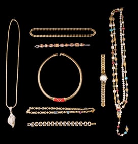 Monet Collar, Gold-Tone Jewelry, Bulova Watch