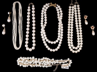 Pearl and Pearl-Style Jewelry Group