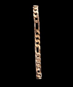 14K Gold European Figaro Chain Bracelet