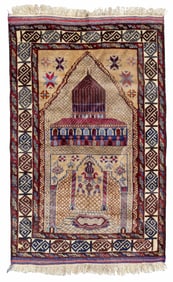 Hand-Knotted Prayer Rug
