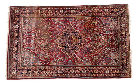 Antique Persian Sarouk Rug ~4'x6.75'