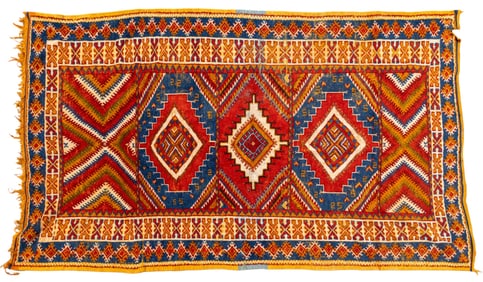Antique Kazak Carpet ~4.5'x7.75'