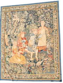 Large French Abba Pictorial Tapestry