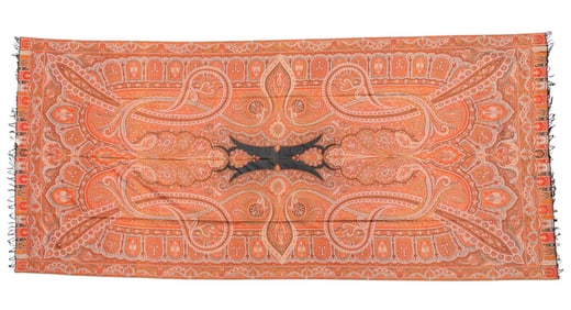 Early Large Paisley Shawl / Wrap ~5'x10.75'