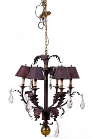 Large Rustic Leaf Chandelier