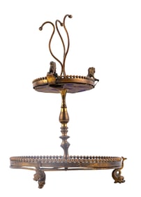 Patadora Japanned Bronze Figural Biscuit Stand