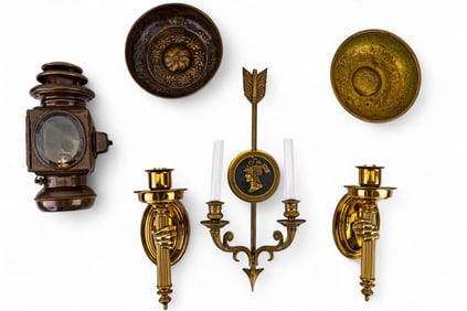 Brass Figural Wall Sconces, Decor, Carriage Light